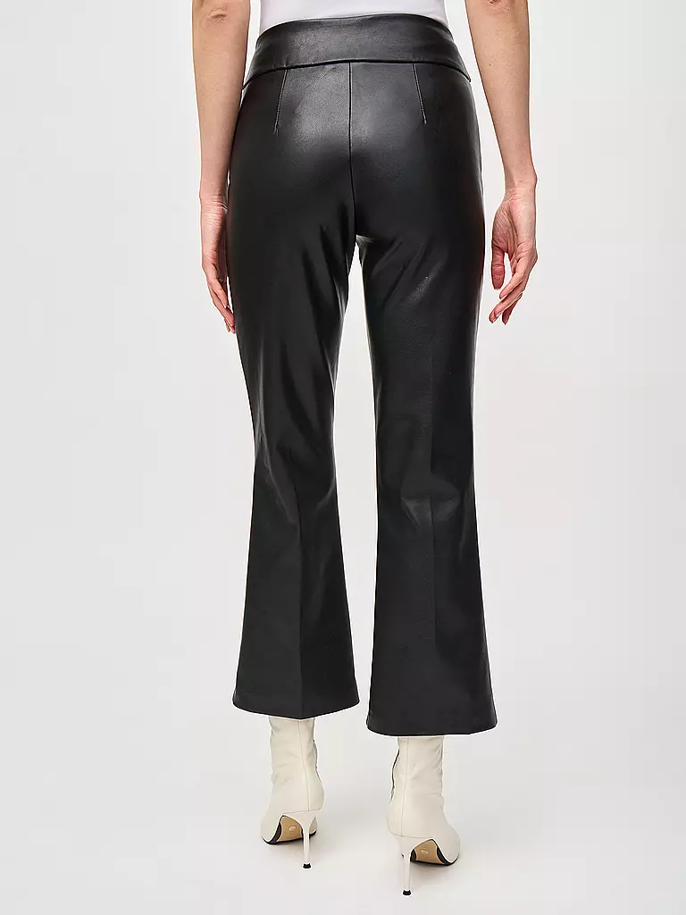 JOSEPH RIBKOFF | Pantalon aspect cuir coupe bootcut 7/8 | 