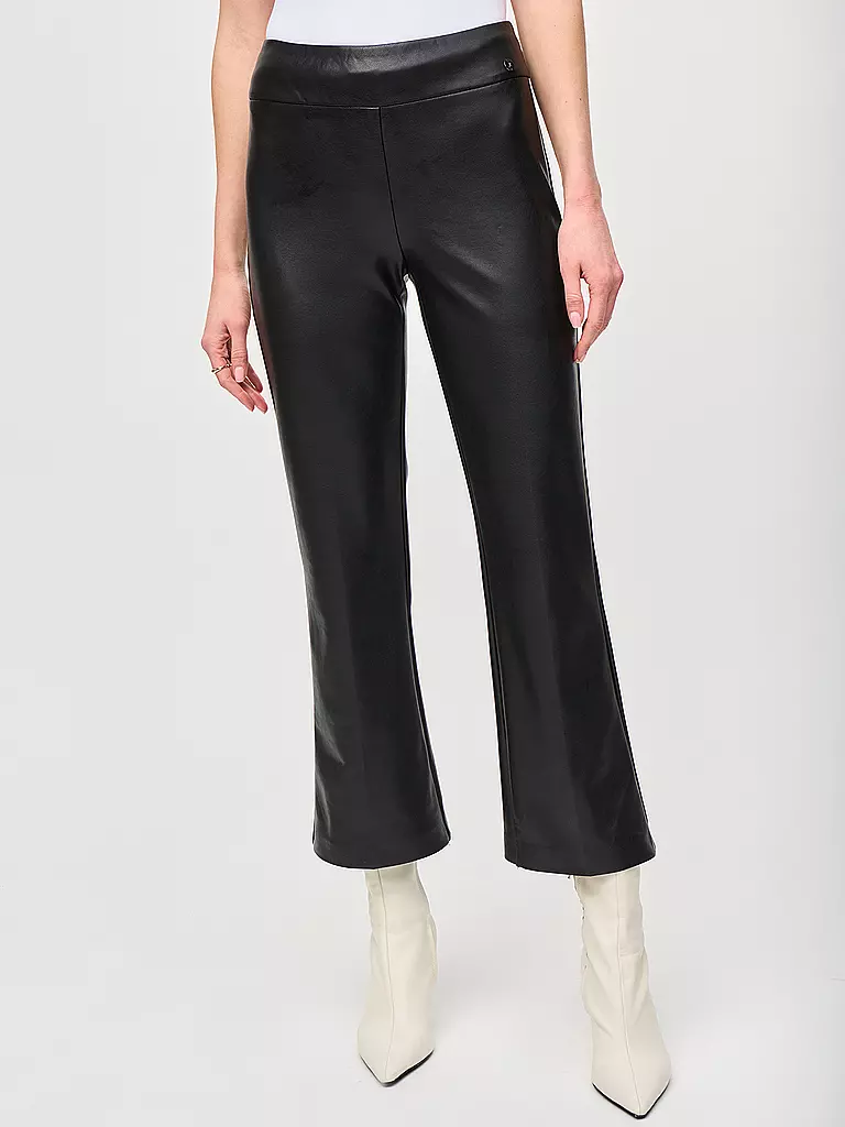 JOSEPH RIBKOFF | Pantalon aspect cuir coupe bootcut 7/8 | 