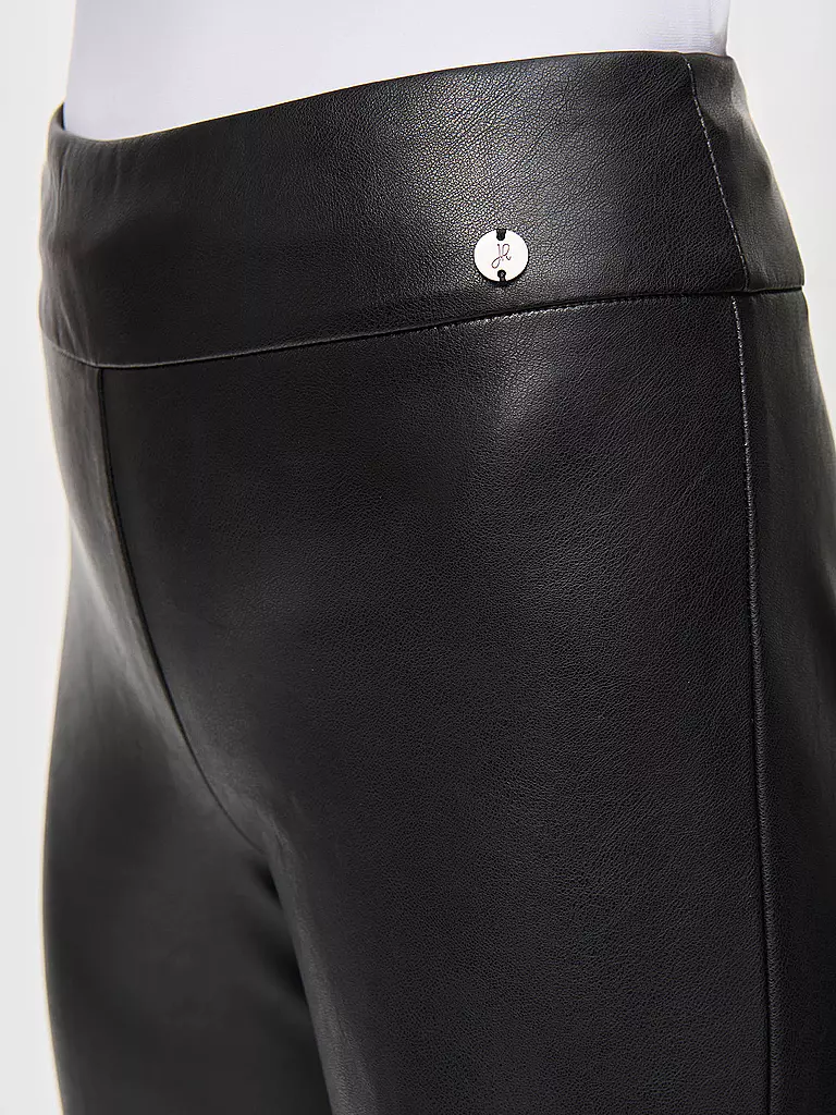 JOSEPH RIBKOFF | Pantalon aspect cuir coupe bootcut 7/8 | 