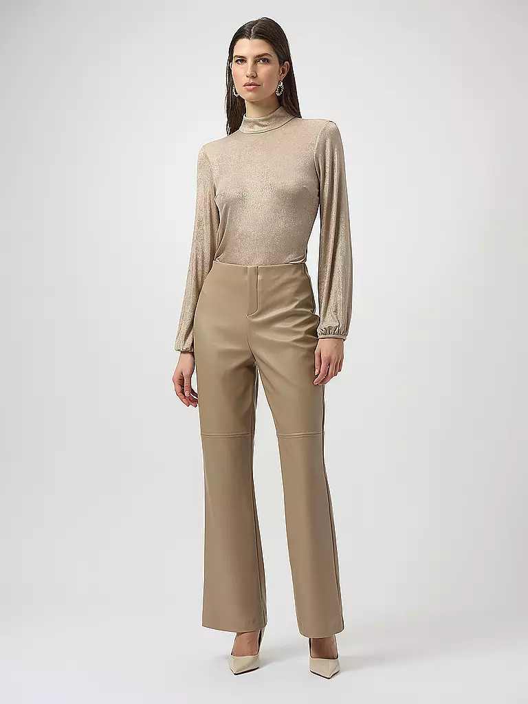 JOSEPH RIBKOFF | Pantalon aspect cuir | camel