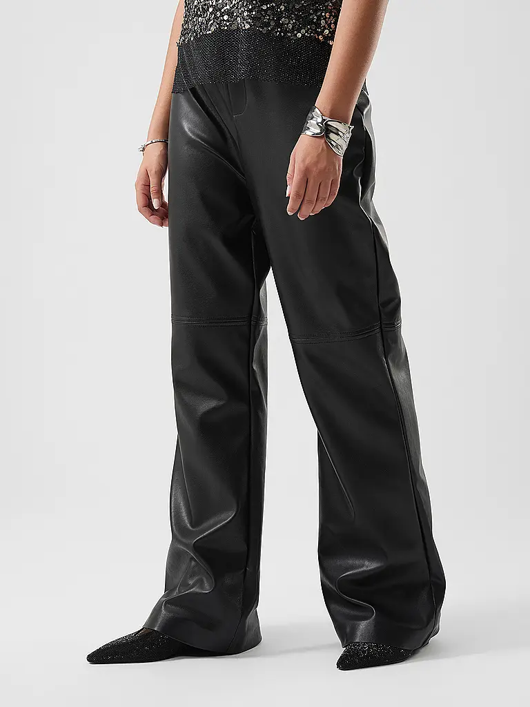 JOSEPH RIBKOFF | Pantalon aspect cuir | 