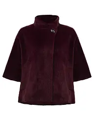 JOSEPH RIBKOFF | Veste aspect fourrure | Rouge foncé