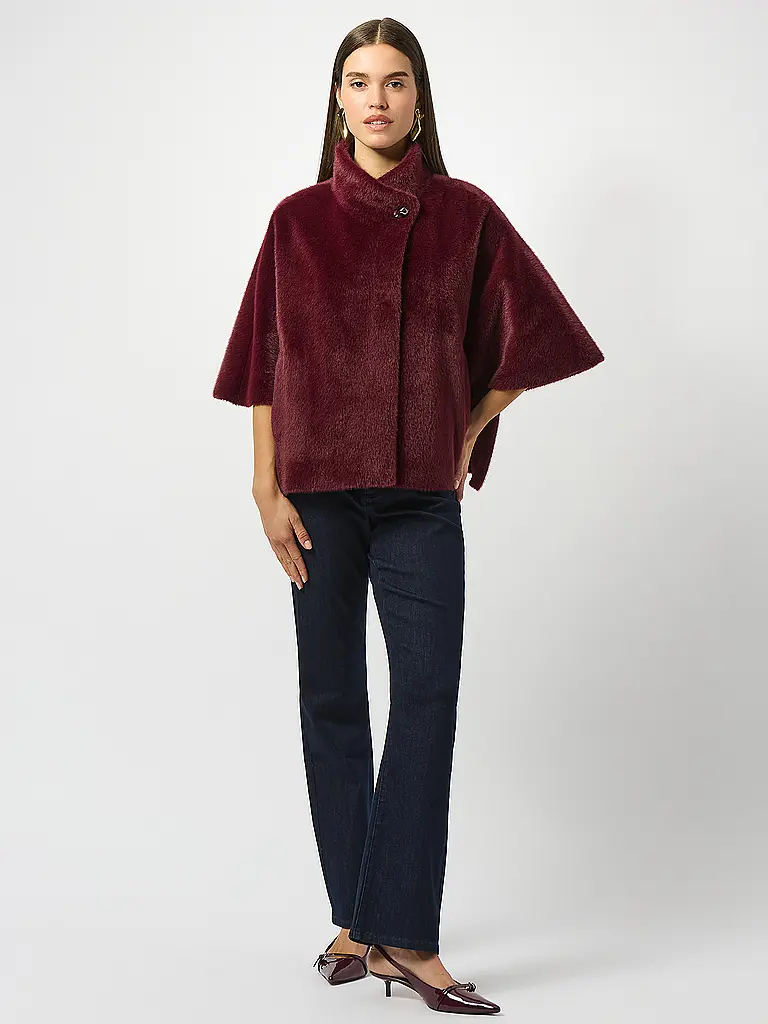 JOSEPH RIBKOFF | Veste aspect fourrure | dunkelrot