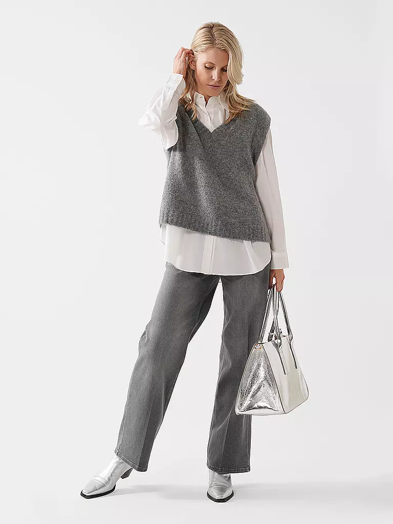 JULIA SKERGETH | Sac en cuir - Shopper Large | Argent