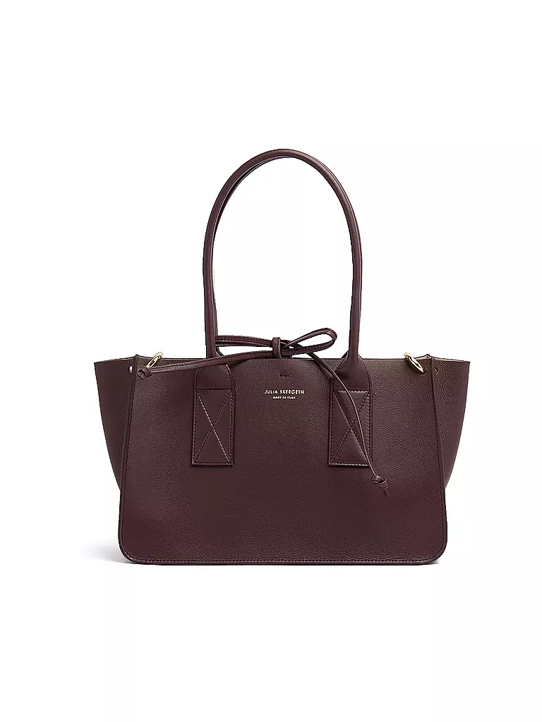 JULIA SKERGETH | Sac en cuir - Shopper Medium | Rouge foncé