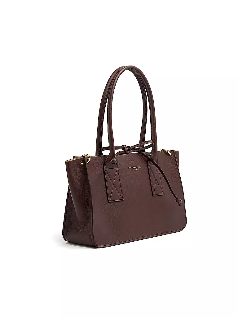 JULIA SKERGETH | Sac en cuir - Shopper Medium | Rouge foncé