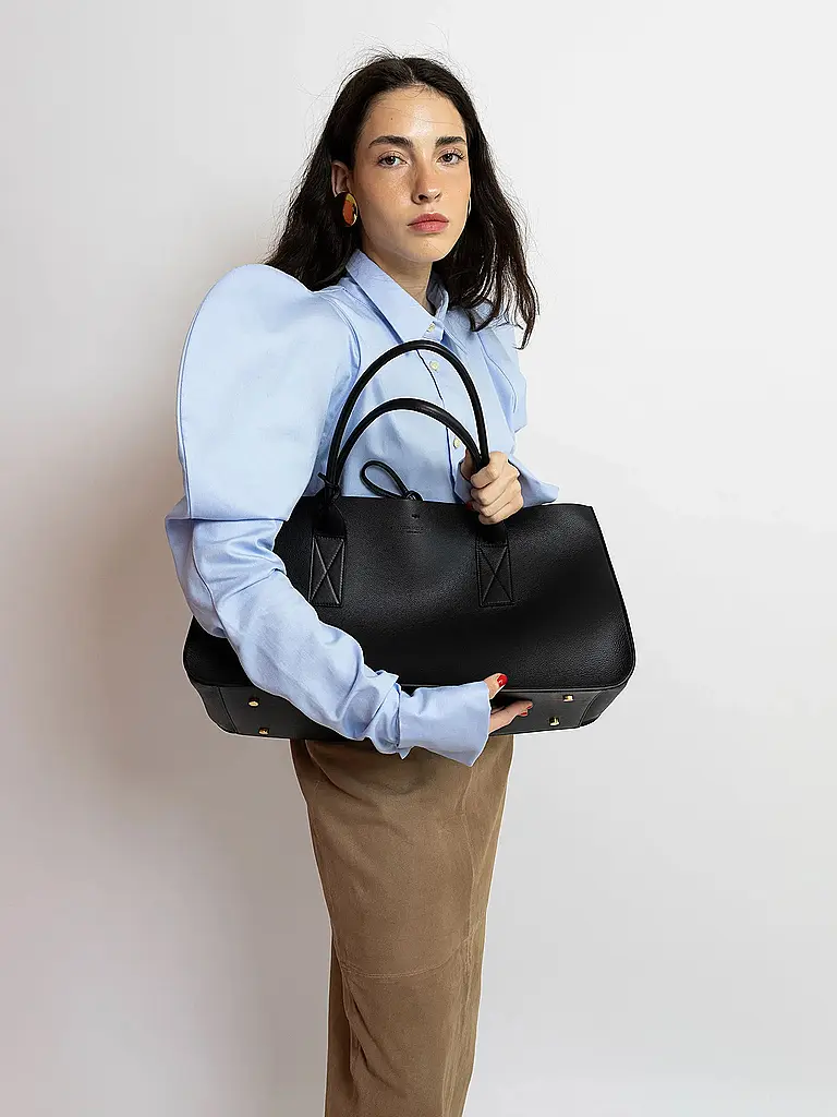 JULIA SKERGETH | Sac en cuir TAKEAWAY BAG LARGE | schwarz