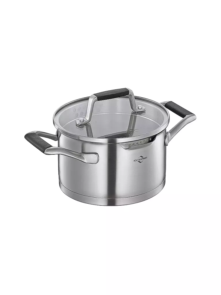 KÜCHENPROFI | Casserole 16cm/1,7l BOLOGNA Inox/Noir | Argent