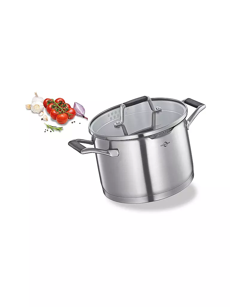 KÜCHENPROFI | Marmite 20cm/4l BOLOGNA Inox/Noir | Argent