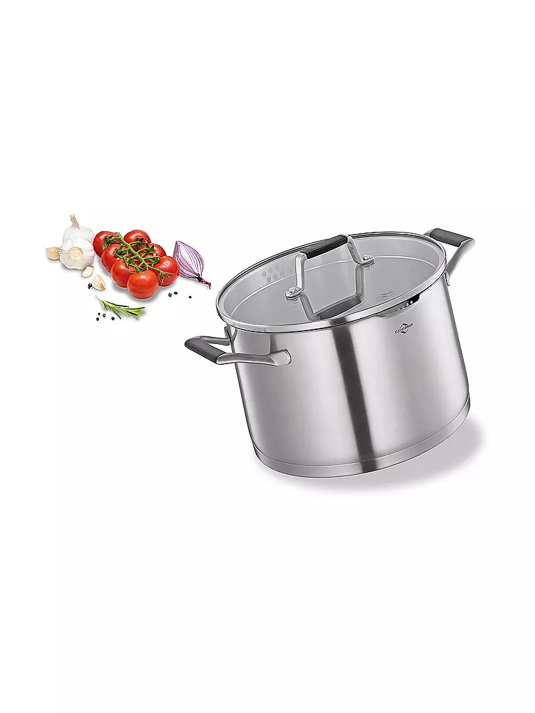 KÜCHENPROFI | Marmite 24cm/6,7l BOLOGNA Inox/Noir | Argent