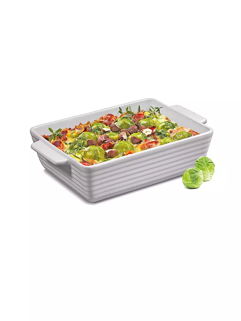 KÜCHENPROFI | Plat à gratin BURGUND rectangulaire 17cm/0,75 l Blanc | Blanc