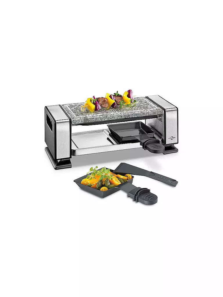 KÜCHENPROFI | Raclette VISTA2 (acier inoxydable/marbre) | silber