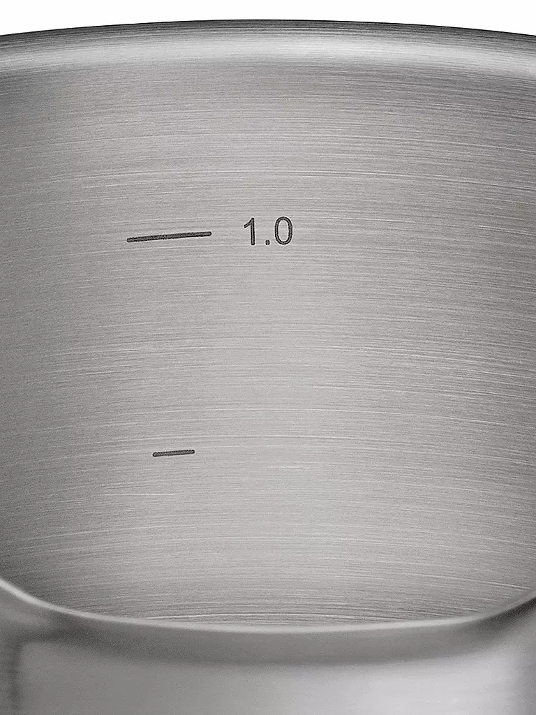KÜCHENPROFI | Stielkasserolle 16cm/1,5l  BOLOGNA Edelstahl /Schwarz | Argent