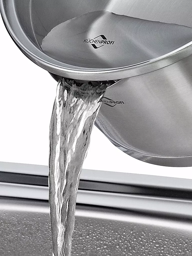 KÜCHENPROFI | Stielkasserolle 16cm/1,5l  BOLOGNA Edelstahl /Schwarz | Argent