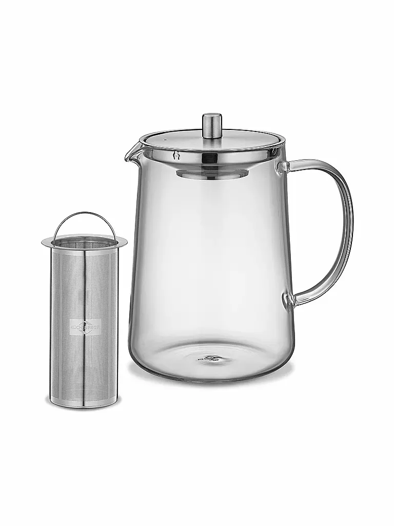 KÜCHENPROFI | Théières 1,2l ASSAM verre/acier inoxydable | Transparent