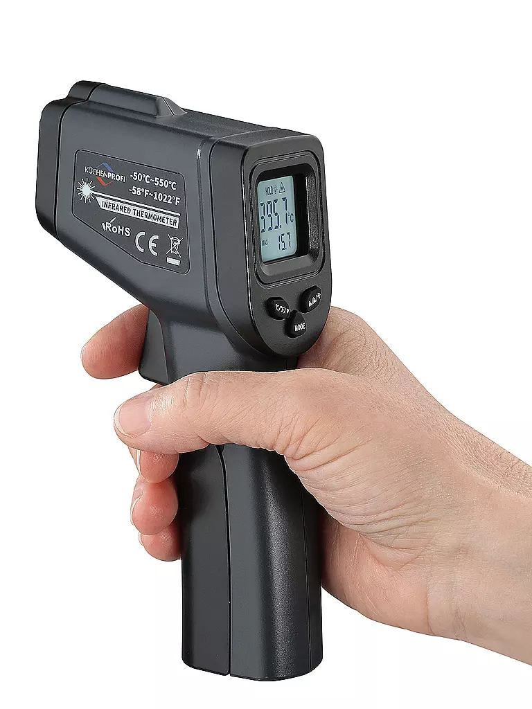 KÜCHENPROFI | Thermomètre infrarouge -50-550C | schwarz