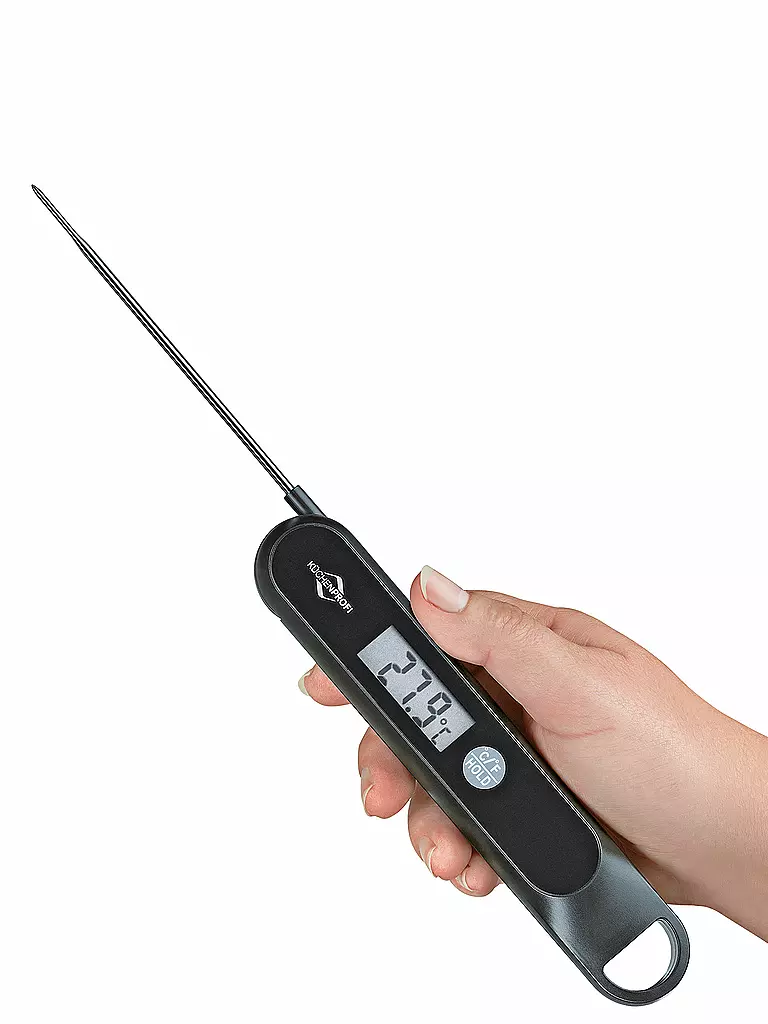 KÜCHENPROFI | Thermomètre numérique SHAKE 18cm Noir | schwarz