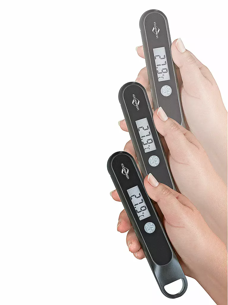 KÜCHENPROFI | Thermomètre numérique SHAKE 18cm Noir | 