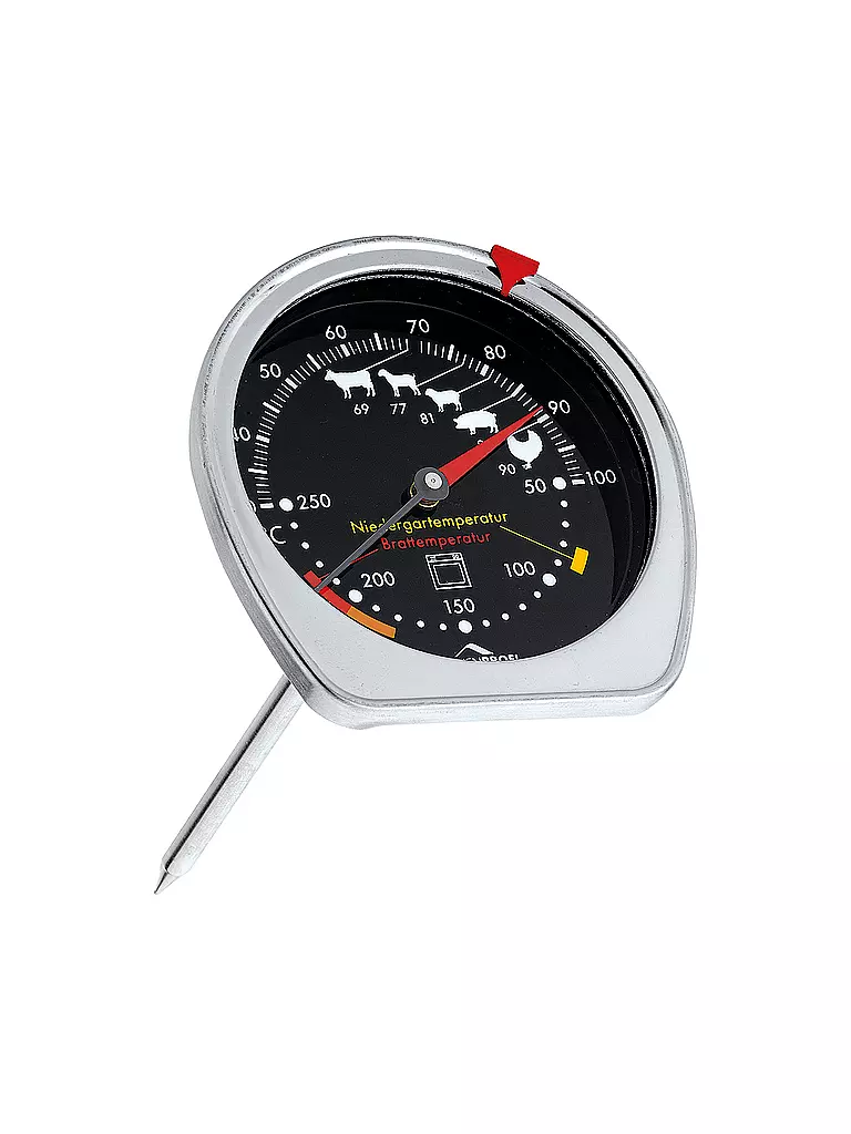 KÜCHENPROFI | Thermomètre pour four/rôtissoire 14cm Noir | schwarz