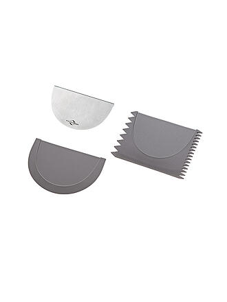 KÜCHENPROFI | Set de spatules à pâte VARIO en silicone gris / acier inoxydable