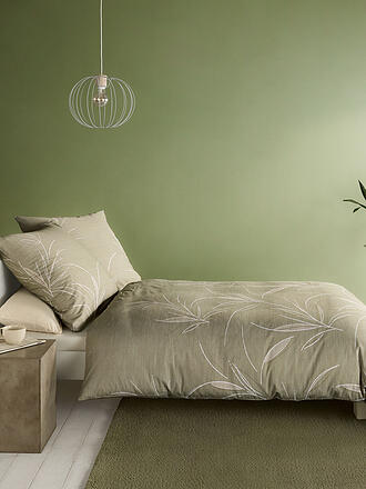 KAEPPEL | Parure de lit en flanelle ORGANIC 70x90cm/140x200cm Kaki