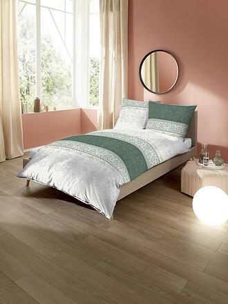 KAEPPEL | Parure de lit en flanelle NORDIC 70x90cm/140x200cm Vert
