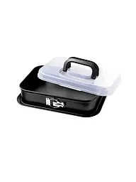 KAISER | Moule à charnière rectangulaire avec couvercle 35x24cm Antiadhésif Noir | Noir