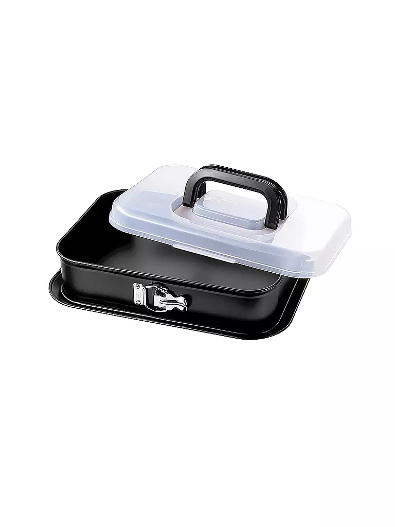 KAISER | Moule à charnière rectangulaire avec couvercle 35x24cm Antiadhésif Noir | schwarz