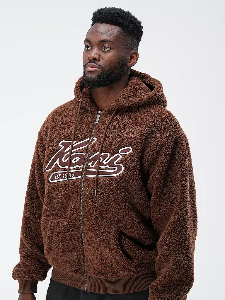 KARL KANI | Jacke in Felloptik  | Marron