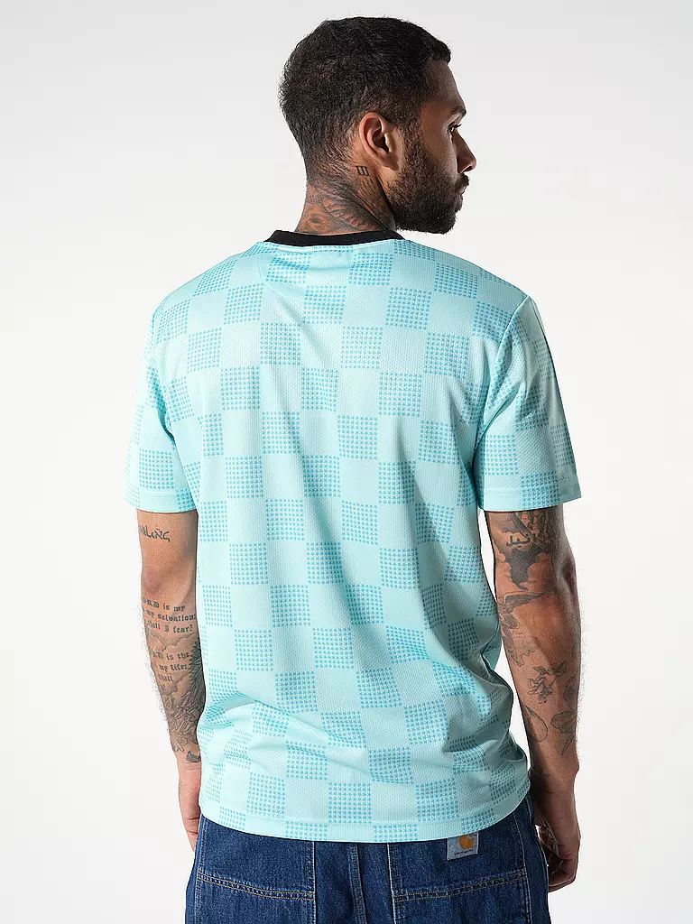 KARL KANI | T-Shirt SPORT STAR CHECK TRIKOT | Bleu clair
