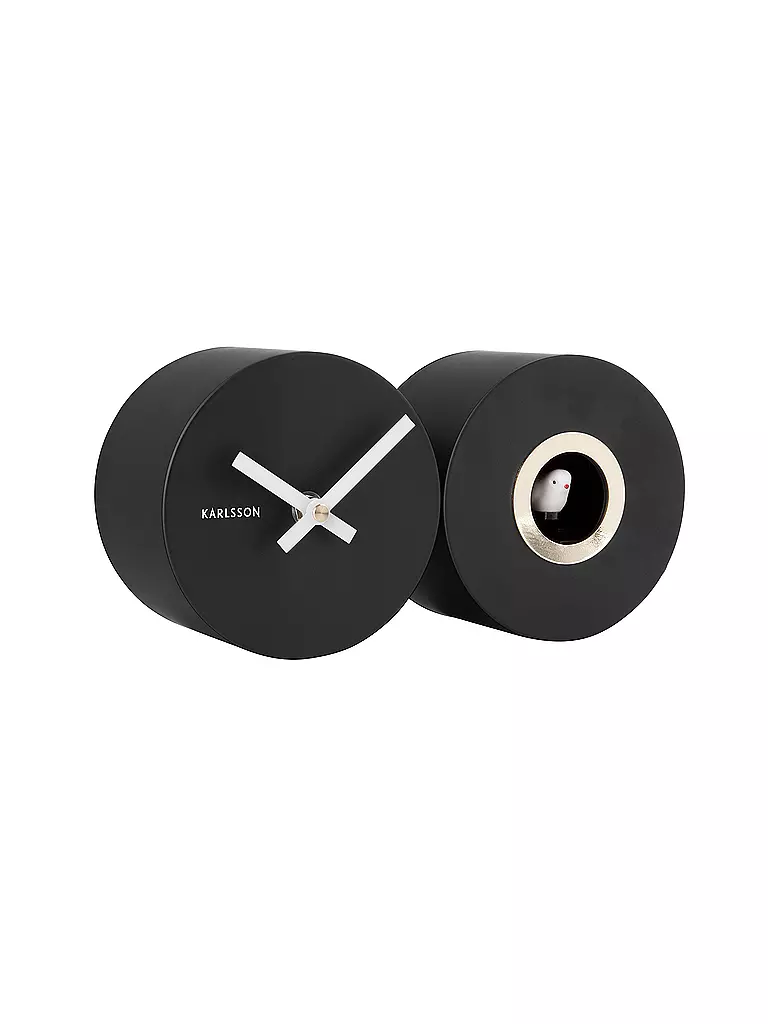 KARLSSON | Horloge murale CUCKOO DUO Black | schwarz