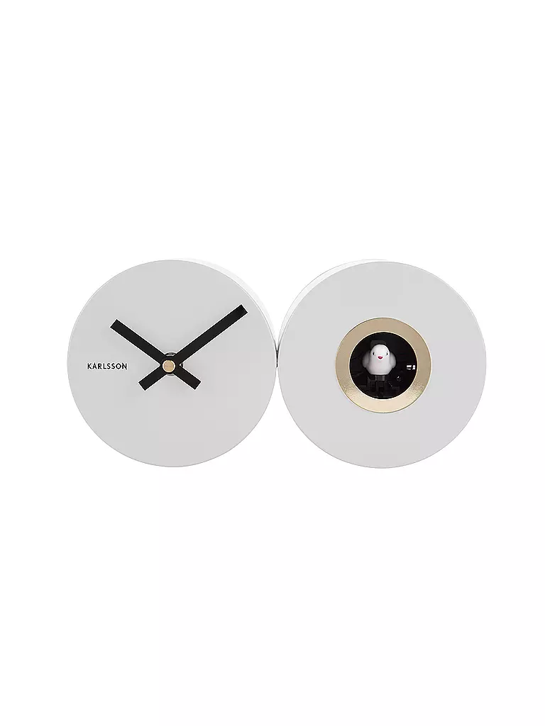 KARLSSON | Horloge murale CUCKOO DUO White | weiss