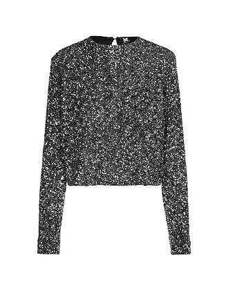 KARO KAUER | Nom du produit: Langarmshirt SEQUINS SILVER