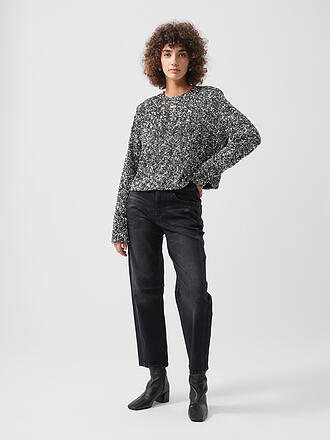 KARO KAUER | Nom du produit: Langarmshirt SEQUINS SILVER