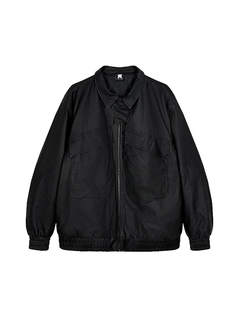 Veste aspect cuir noir M
