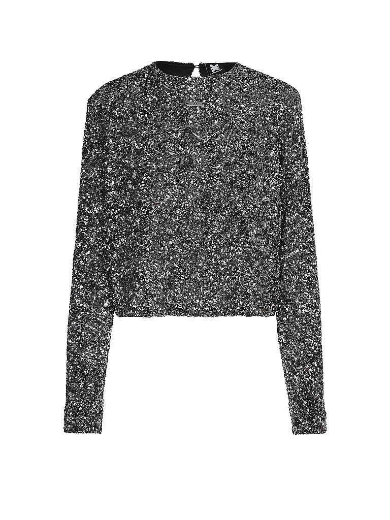 Nom du produit: Langarmshirt SEQUINS SILVER argent M