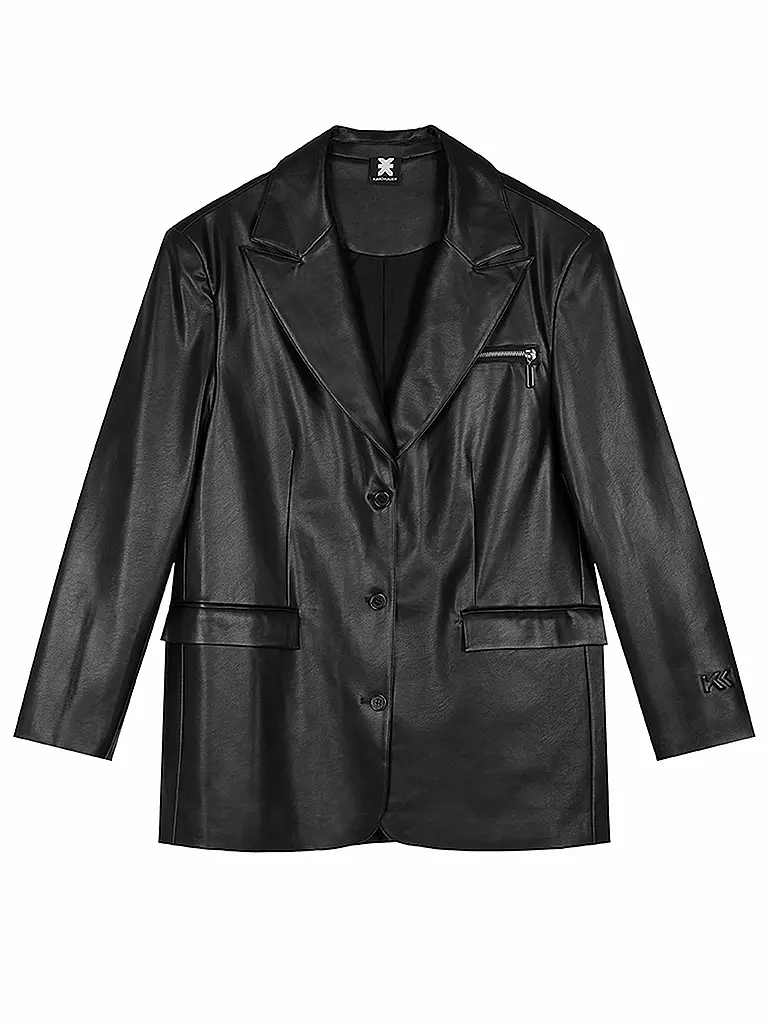 KARO KAUER | Blazer aspect cuir | schwarz