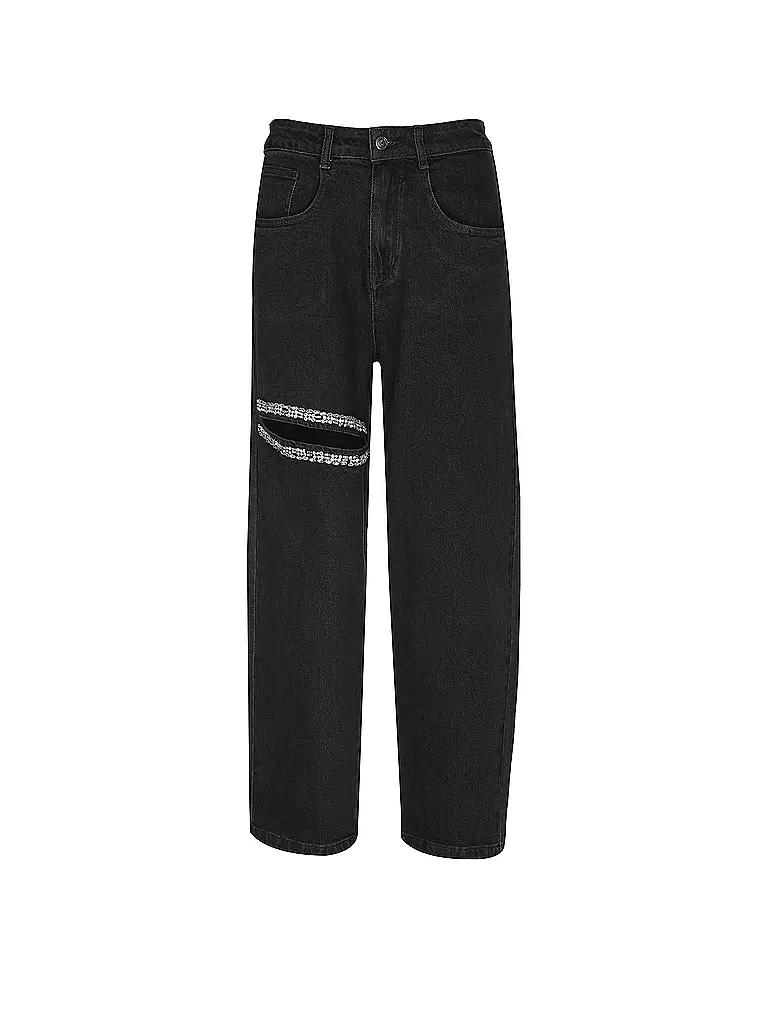 KARO KAUER | Nom du produit: Jeans Balloon Fit PETITE DIAMOND | Noir