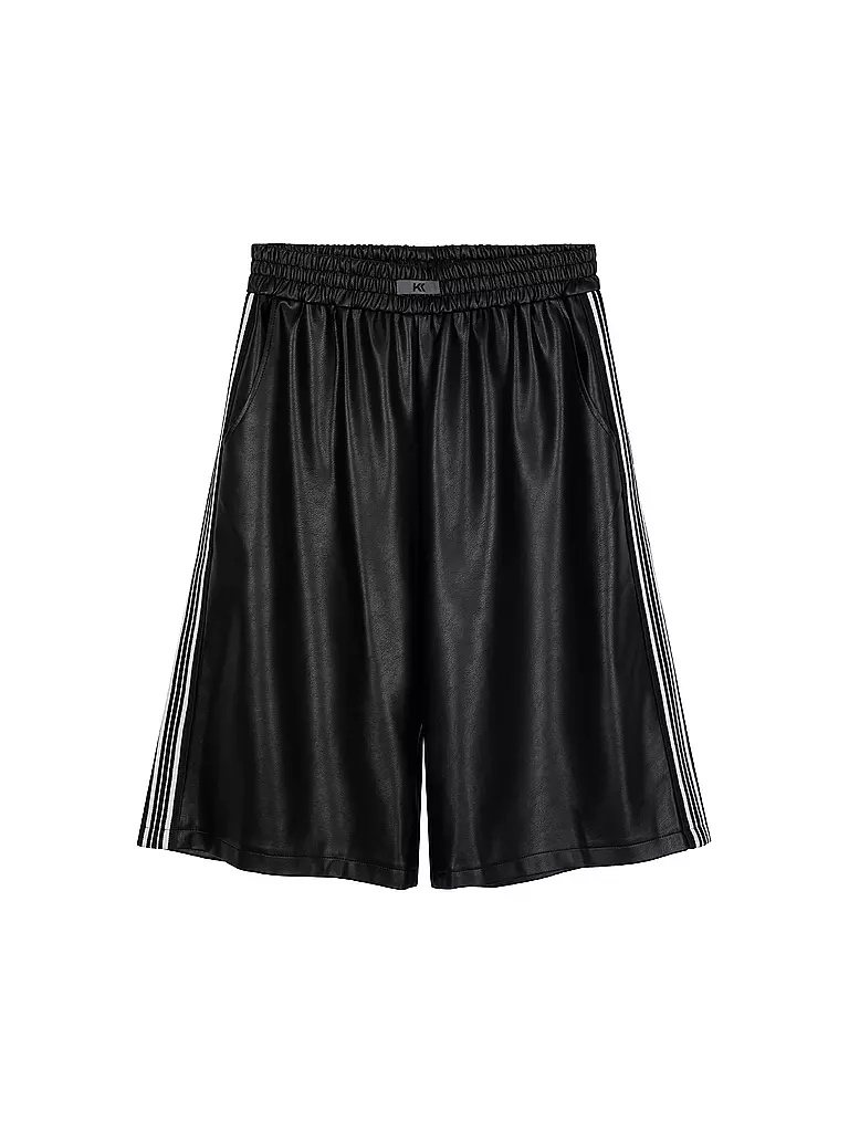 KARO KAUER | Shorts aspect cuir | schwarz