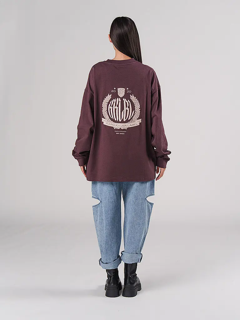 KARO KAUER | T-shirt à manches longues | Rouge foncé
