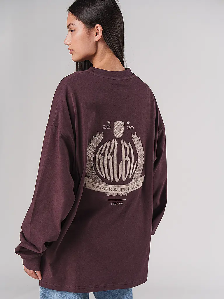 KARO KAUER | T-shirt à manches longues | Rouge foncé