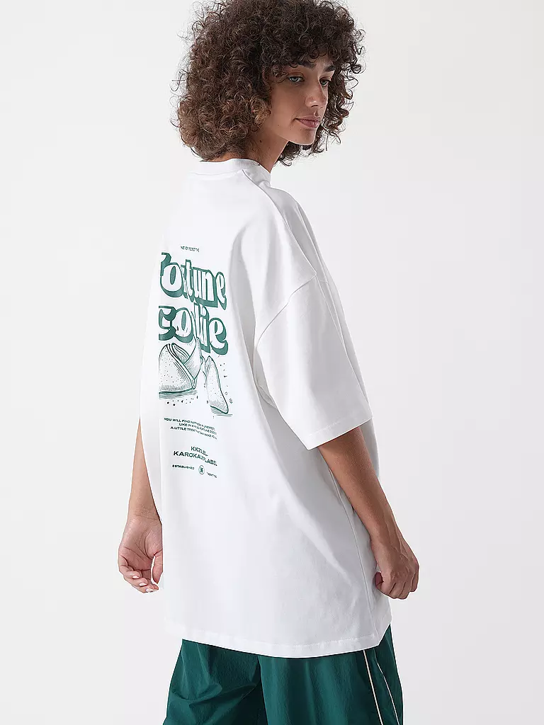 KARO KAUER | T-Shirt Coupe Oversize FORTUNE COOKIE | Crème