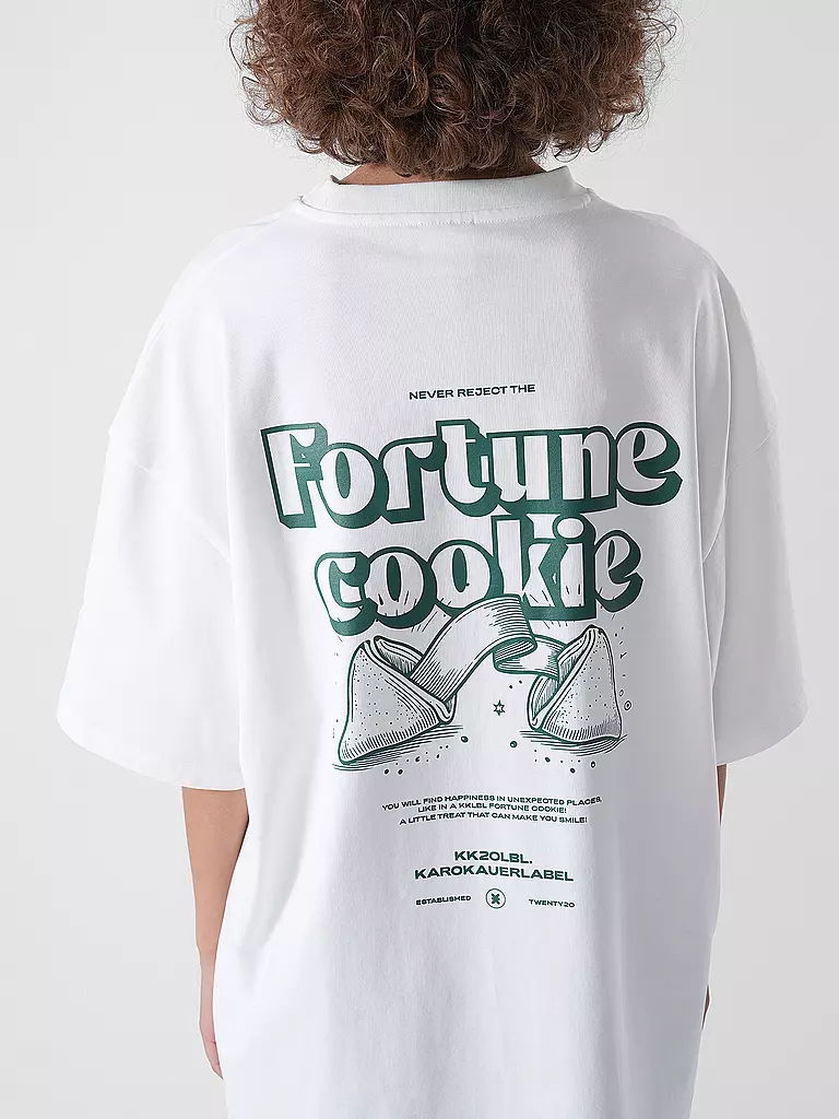 KARO KAUER | T-Shirt Coupe Oversize FORTUNE COOKIE | Crème
