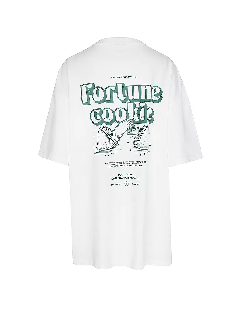 KARO KAUER | T-Shirt Coupe Oversize FORTUNE COOKIE | Crème
