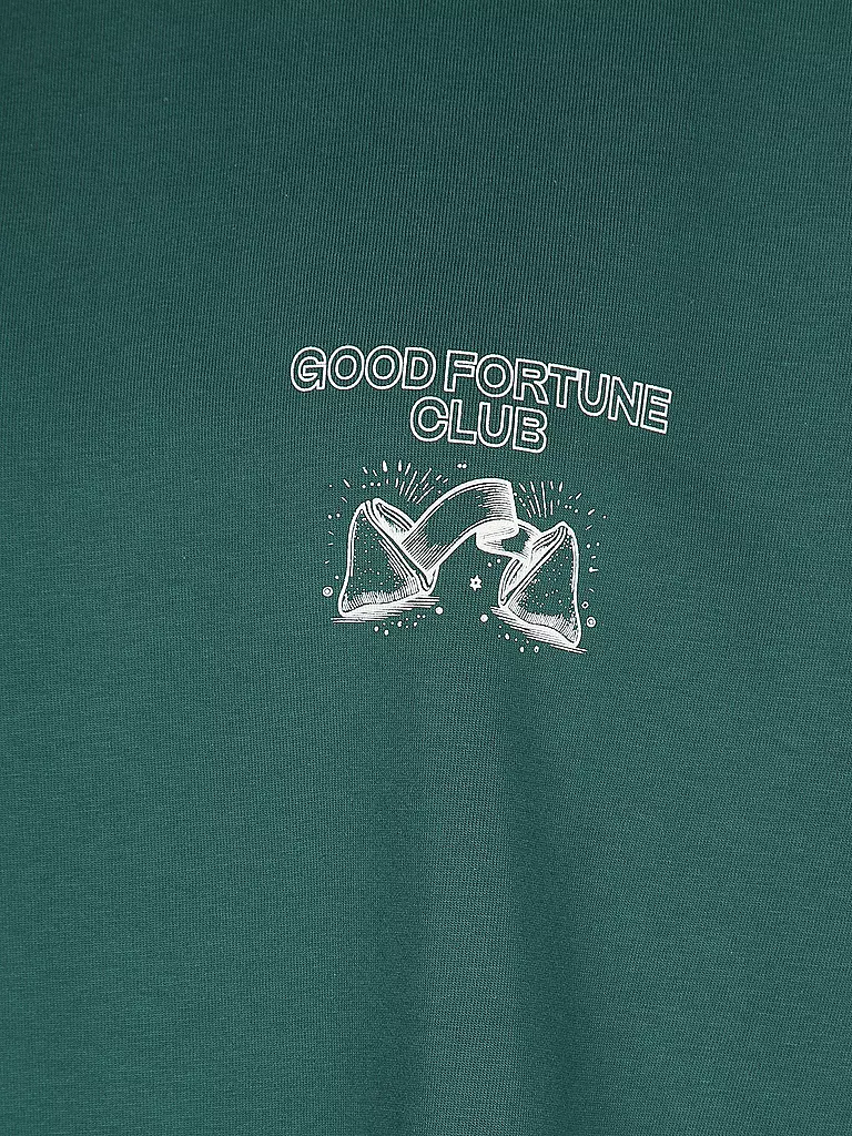 KARO KAUER | T-Shirt Coupe Oversize GOOD FORTUNE | Vert foncé