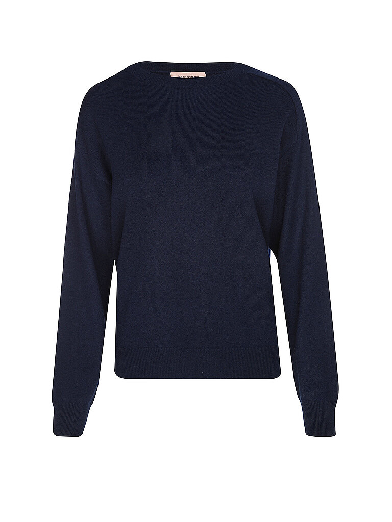 Pull en cachemire bleu marine XL