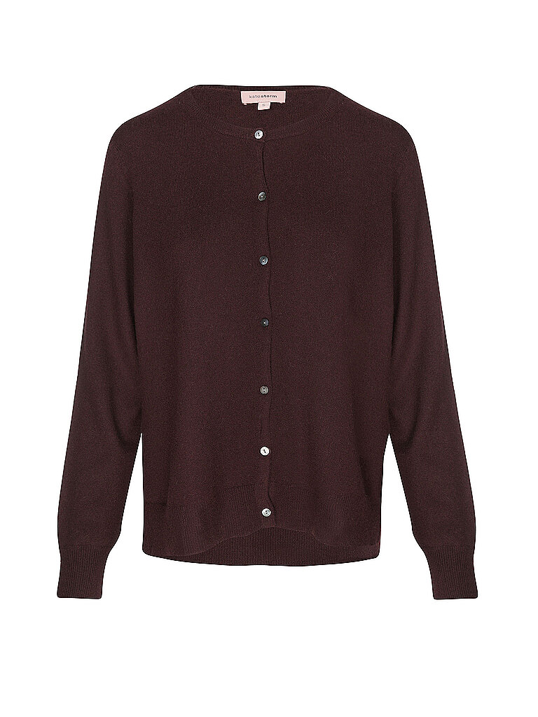 Cardigan en cachemire rouge foncé S