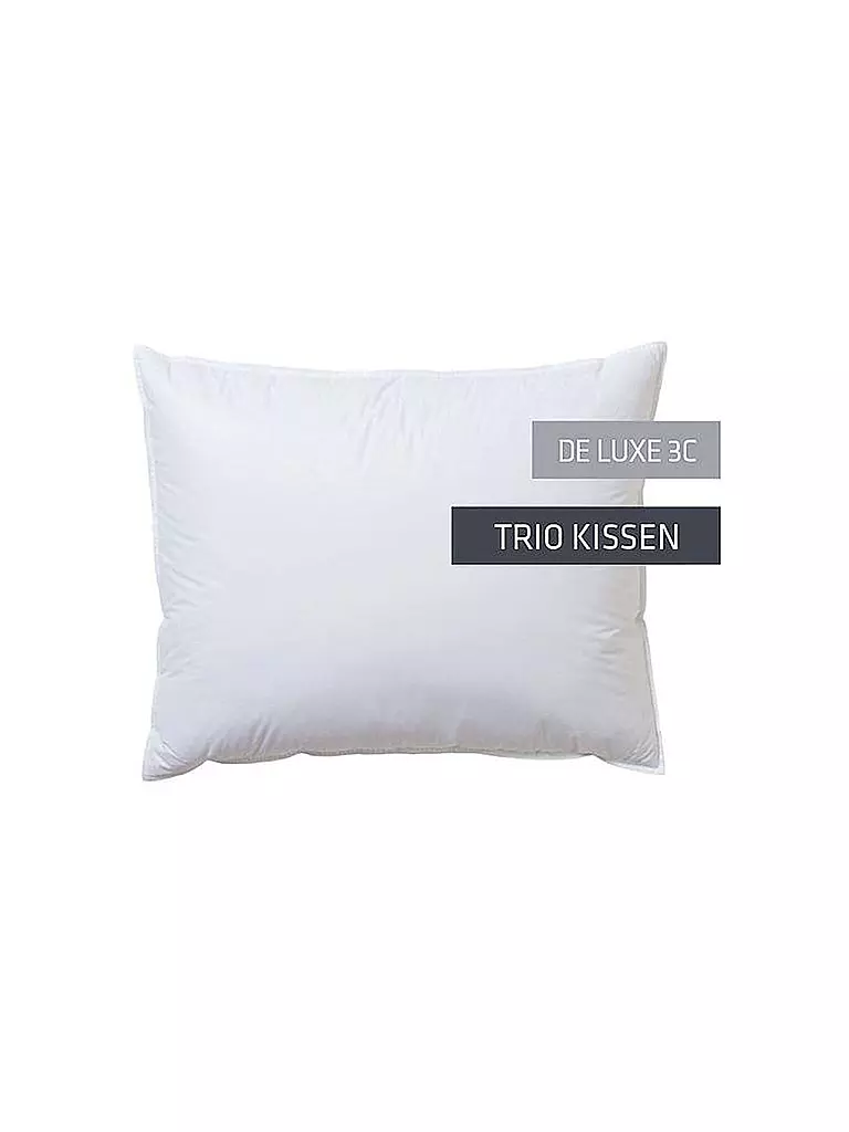 KAUFFMANN | Trio-Kissen "De Luxe 3C" 70x90cm (900g/2x100g) | Blanc