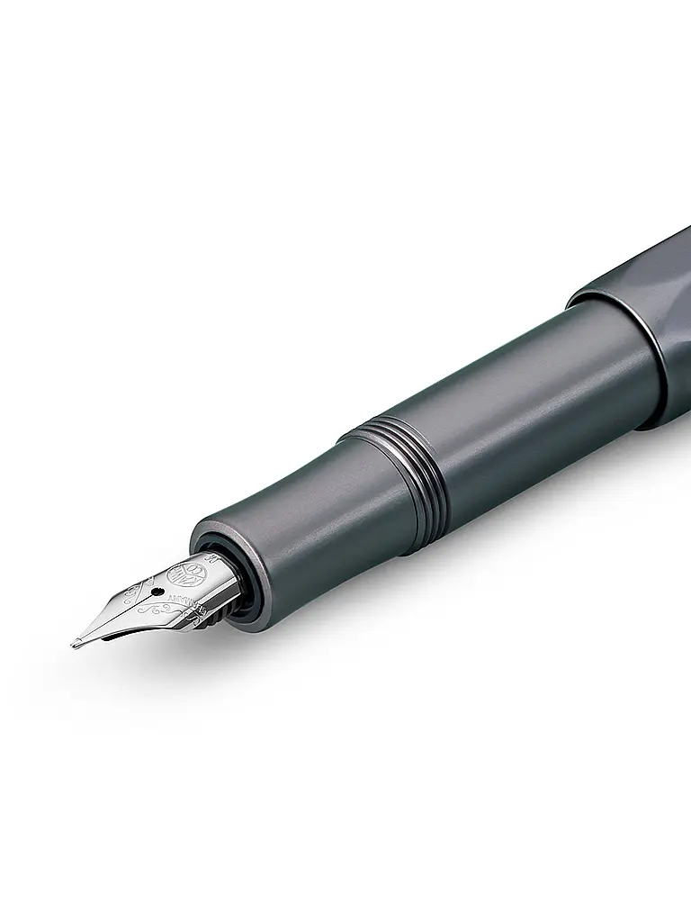 KAWECO | Stylo plume Al Sport 0,9 mm Raw Medium | Argent