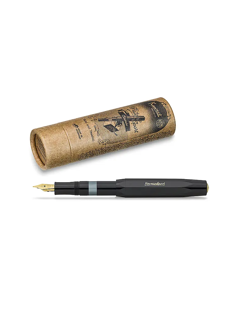 KAWECO | Stylo plume PISTON SPORT CLASSIC Noir Or | 